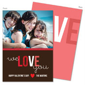 Spark & Spark Valentine's Day Cards (We Love You - Photo)